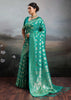 Antique Green Woven Banarasi Silk Saree