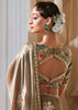 Olive Brown Designer Silk Saree