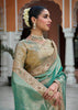 Rama Green Bead Work Kanjivaram Soft Silk Saree