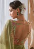 Grass Green Designer Silk Saree