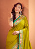 Lime Green Woven Banarasi Patola Silk Saree