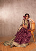 Rich Maroon Woven Banarasi Silk Saree With Contrast Border