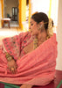 “Exclusive Offer” : Peach Pink Woven Banarasi Tussar Silk Saree