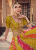 Mustared and Pink Embroidered Designer Lehenga Set