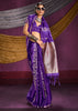 True Purple Banarasi Satin Silk Saree