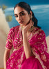 Rani Pink Satin Organza Embroidered Saree