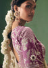 Snow White Embroidered Designer Saree