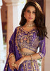 Purple Banarasi Silk Embroidered Lehenga