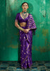 Twilight Purple Woven Banarasi Satin Silk Saree