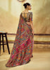 Fossil Grey Woven Cotton Kashmiri Jamewar Saree