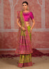Lime Green Embroidered Designer Saree