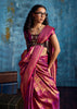 Dahlia Purple Banarasi Silk Saree