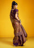 Coffee Brown Woven Banarasi Silk Saree