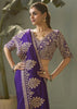 “Exclusive Offer” : Exquisite Purple Woven Embroidered Silk Saree