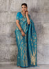 Blue Woven Kanjivaram Silk Saree