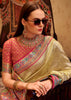 Golden Beige Woven Tissue Silk Saree