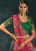 Raspberry Pink Embroidered Designer Tissue Saree