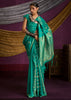 Sea Green Banarasi Satin Silk Saree