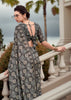 Steel Grey Printed Cotton Silk Saree