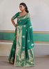 Fair Green Woven Banarasi Sarin Silk Saree