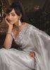 Platinum Grey Tissue Organza Designer Saree