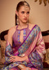 Peach Pink Woven Banarasi Tissue Silk Saree