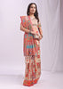 Off White Woven Linen Cotton Saree