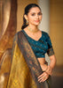 Pesto Green Dual Tone Woven Banarasi Silk Saree