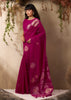 Magenta Pink Woven Soft Silk Saree