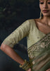 Olive Green Embroidered Designer Saree
