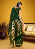 Forest Green Woven Cotton Silk Saree