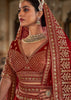 Red Heavy Embroidered Designer Lehenga