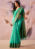 Ceramic Green Woven Tissue Silk Saree