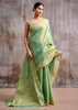 Sea Green Woven Tissue Silk Saree