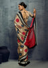Safari Beige Printed Satin Silk Saree