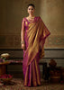Dahlia Purple Woven Kanjivaram Silk Saree