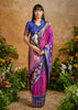 Orchid Purple Woven Banarasi Silk Saree