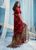Red Woven Munga Cotton Saree