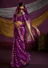 Prism Purple Banarasi Satin Silk Saree