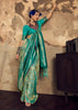 Peacock Green Woven Kanjivaram Silk Saree
