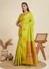 Lime Green Woven Bronze Zari Paithani Silk Saree