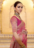 Gajari Pink Woven Banarasi Silk Saree