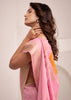 Blossom Pink Woven Linen Silk Saree