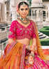 Pink & Yellow Heavy Embroidered Designer Lehenga