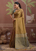 Mustard Gold Woven Tussar Silk Saree