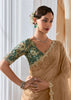 Sand Beige Designer Silk Saree