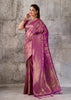 Magenta Purple Woven Kanjivaram Silk Saree