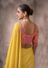 “Exclusive Offer” : Elegant Yellow Woven Cotton Silk Saree