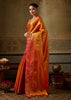 Burnt Orange Woven Kanjivaram Silk Saree