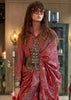 Persian Red Printed Soft Silk Saree